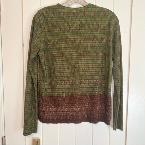 Vintage Pleat Pleat by Raphael Olive Green and Brown Women's Maxi Skirt Set NWT - Picture 7 of 10